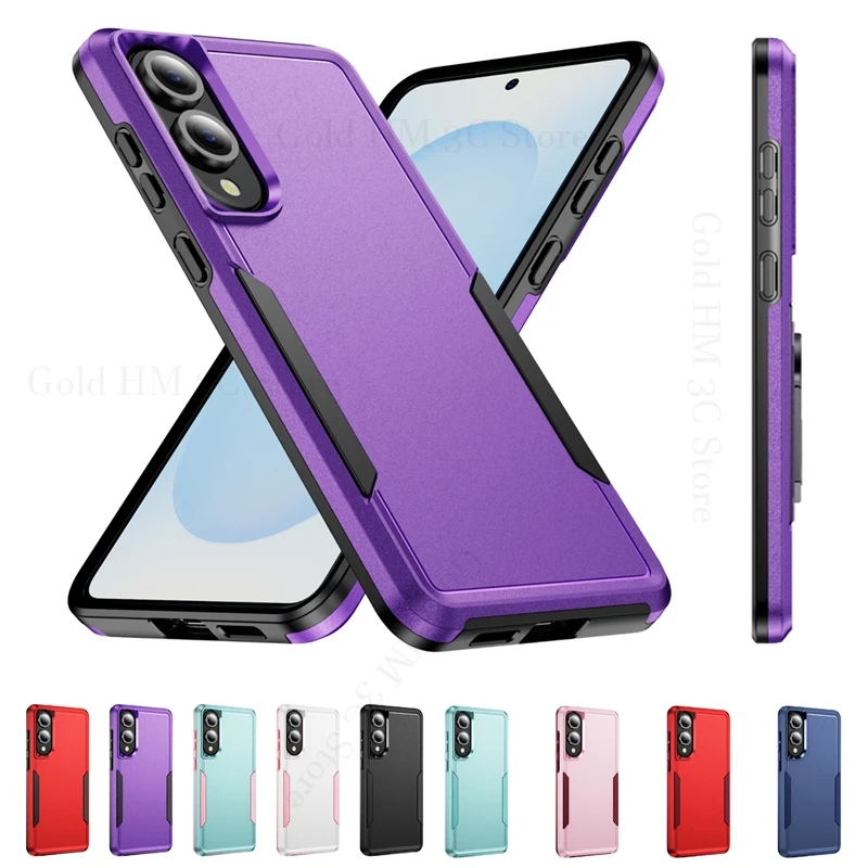 

Hybrid Soft TPU Hard PC Rugged Armor Case For Samsung S25FE S25 Edge S24 Ultra S23 FE S22 Plus Heavy Duty Protection Back Cover