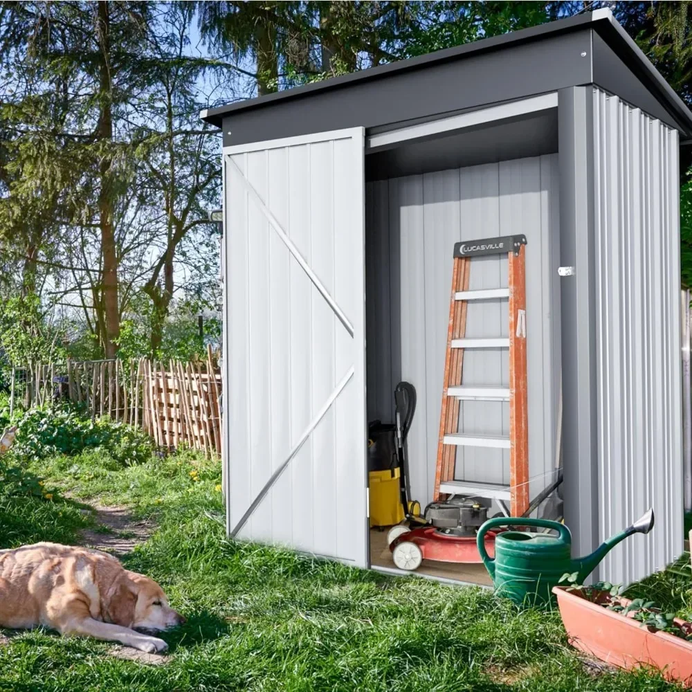 Outdoor Storage Shed 5FT x 3FT, Steel Utility Tool Shed Storage House with Door & Lock Metal Sheds Outdoor Storage for Backyardt