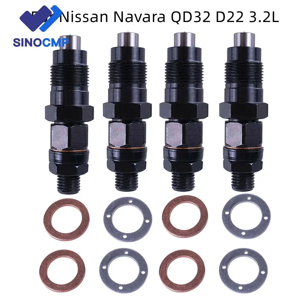 

4 шт. 16600-63G21 новые форсунки дизельного топлива для Nissan Navara QD32 D22 3,2L запасные части двигателя с гарантией 1 год