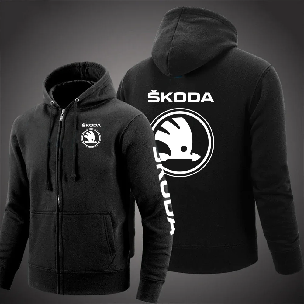 Sweat à capuche avec logo de voiture Skoda pour hommes, pulls College décontractés, vêtements chauds, combinaison de conception de sport à capuche, automne, hiver, nouveau, 2023