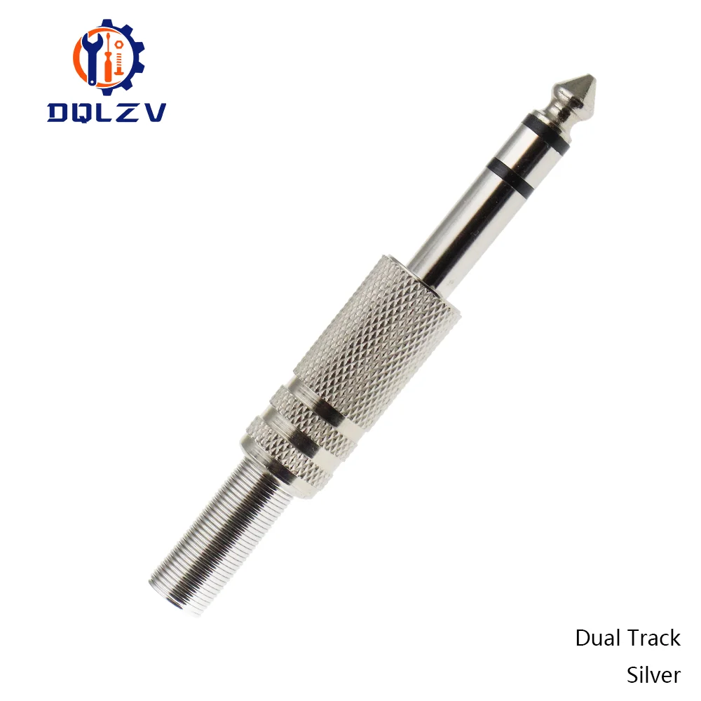 Vergoldung 6,35 MM Jack Stecker Männlich Mono Audio Stecker Adapter 1/4 Zoll Männlich Löten Audio Stereo Anschlüsse