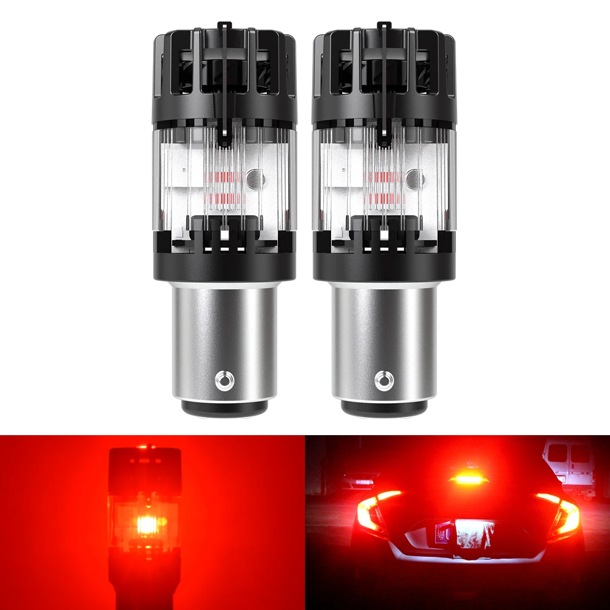 

2pcs 1157 BAY15D P21/5W Canbus Led Car Lights Super Bright Amber Red Auto Car Light No Error No Hyper Flash For Peugeot 407 306