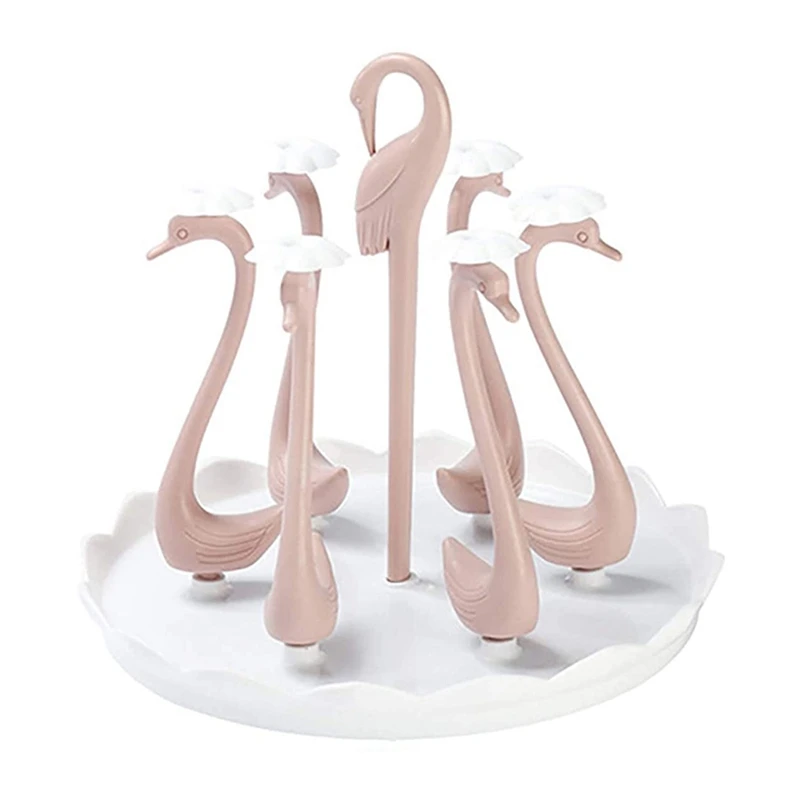 Swan-Shaped Rotating Glass Cup Drying Rack, Home Cup Holder, Stand autônomo, Desktop e bancada da cozinha