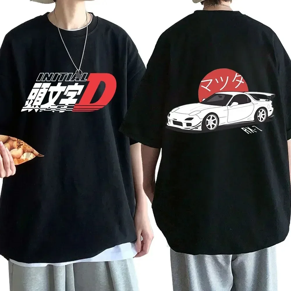 

Anime Drift AE86 Initial D Double-sided 3D Printed Plus-size Men's and Women's T-shirt Manga Sports Breathable Quick Drying