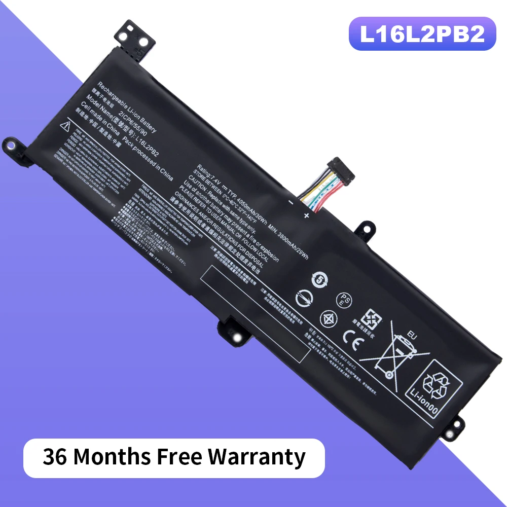 

L16L2PB2 L16C2PB2 L16M2PB2 Laptop Battery for Lenovo IdeaPad 320-14AST 320-14IAP 14ISK 15ABR 15AST 15ISK 36 Months Free Warranty