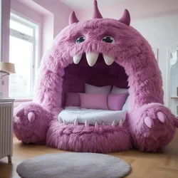 High-end Furniture Custom Factory Small Monster Fairy Bed Round Bed