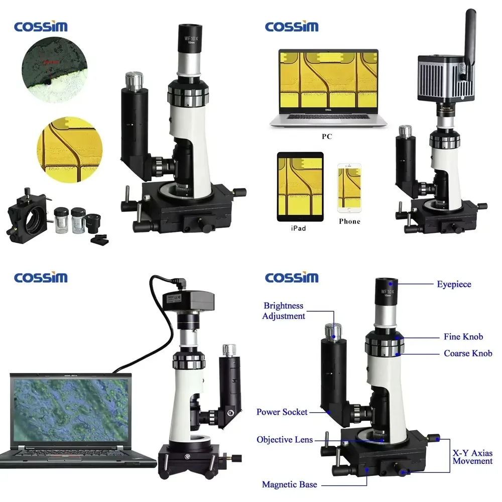 Hot Sale BJ-X 100X~500X Portable Handheld Metallurgical Microscope with LED & Magnetic Base for Field Inspection