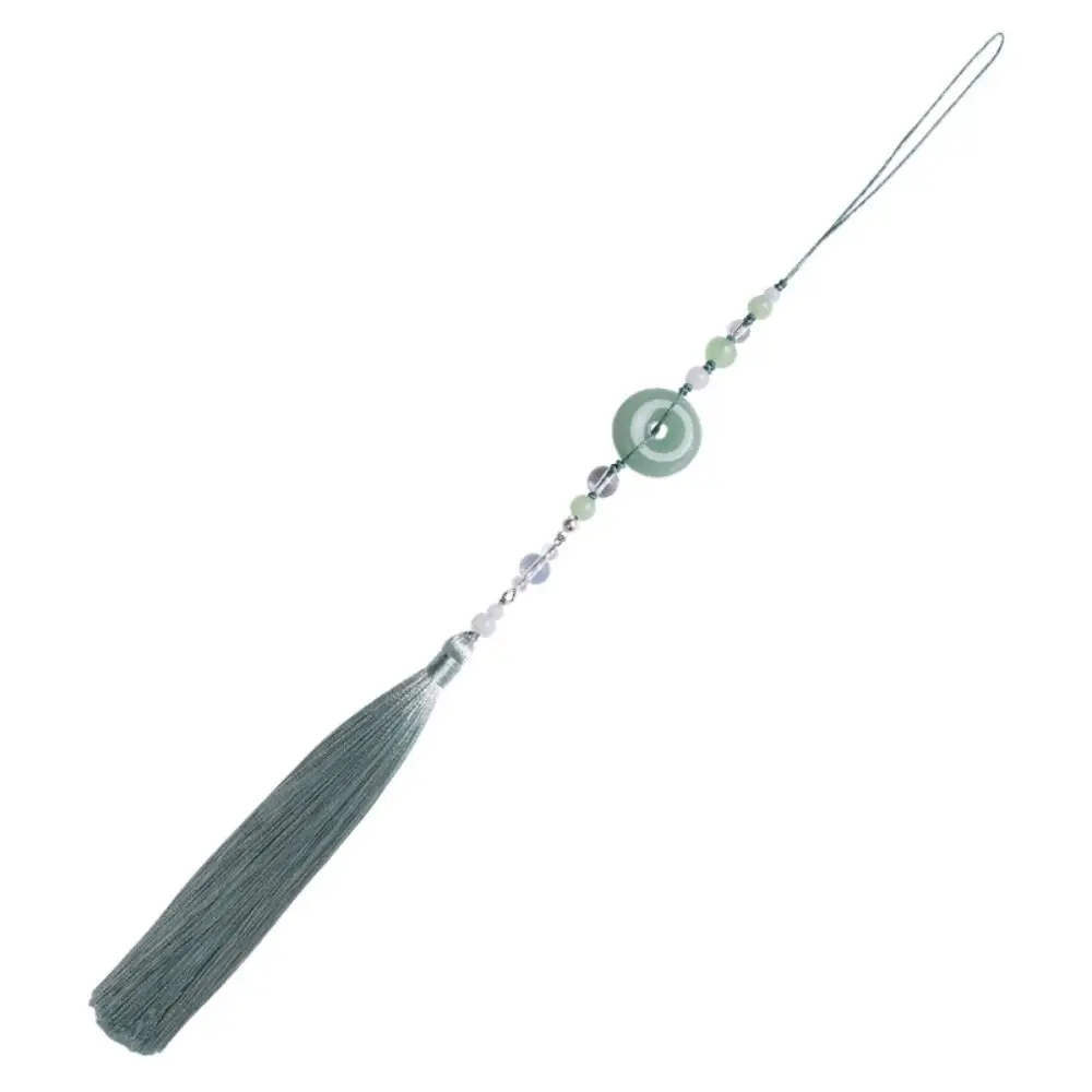 

Imitation Jade Hanging Imitation Jade Lotus Pendant Classical Jewelry Accessories Hanfu Tassel Pendant Beads Waist Pendant