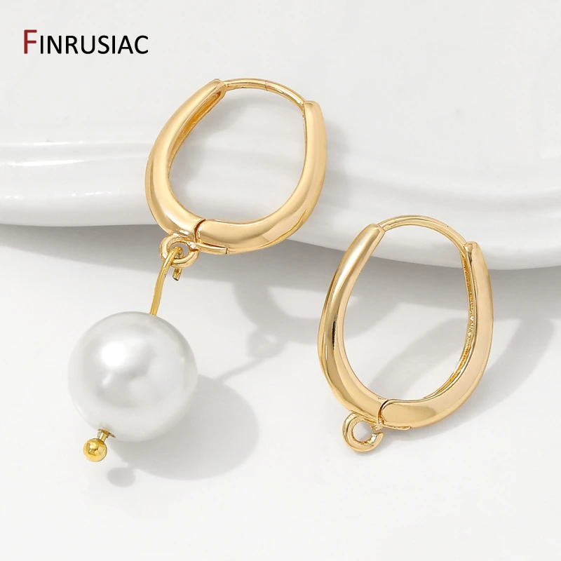 14K vergoldete Ohrringhaken, runde Creolen für Schmuckherstellung, Befestigungselemente für Ohrringe, DIY-Ohrring-Zubehör – Detail 27