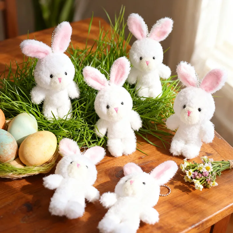 

1/3/5Pcs Easter Bunny Plush Toy Dolls Keychain Pendants Easter Party Basket Filler Gifts for Guests Kids Birthday Party Favors