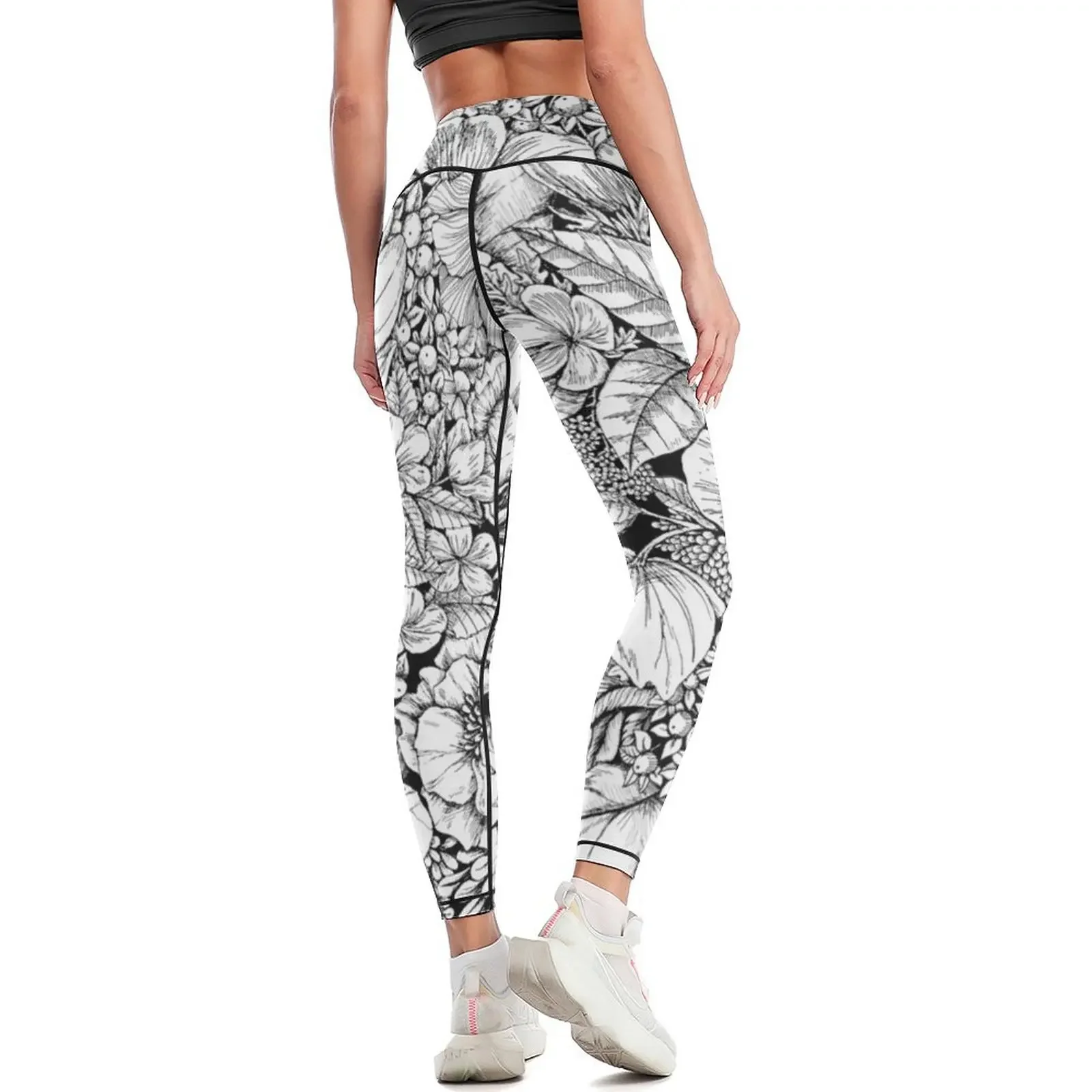 Floral Flower circle Leggings sportswear woman gym 2025 Jogger pants sports shirts gym jogging pants Womens Leggings