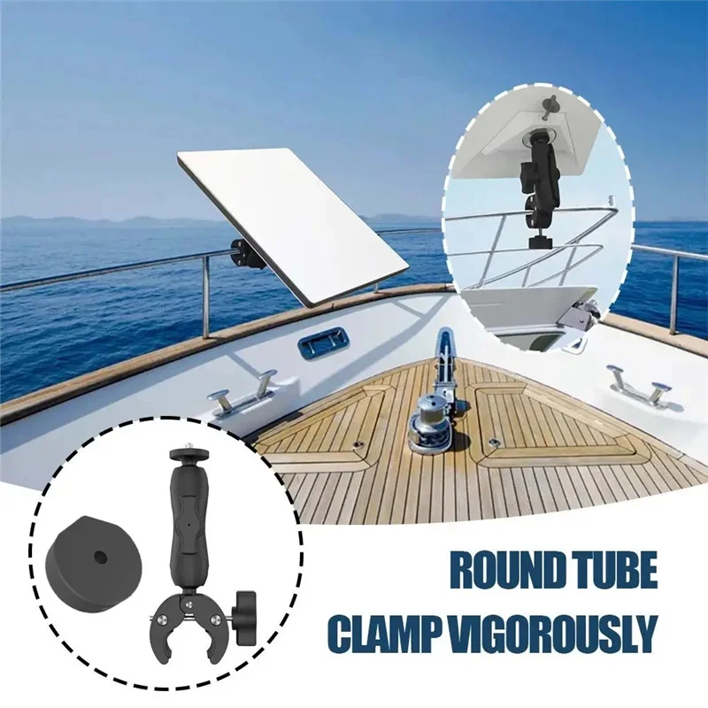 NEW-For Starlink Mini Round Tube Clamp Aluminum Alloy Pea Pod Bracket For Car RV Yacht Mount Satellite Antenna ZY-86C