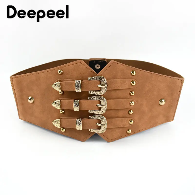 7.5*70cm Female Waist Corselet Vintage Belt Fashion Decoration Corset Buckle Decorative Cummerbunds DIY Crafts Luxury Wide Belts