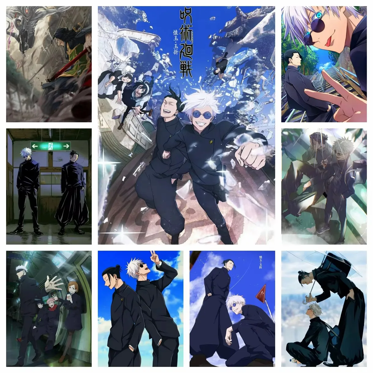 Diamantmalerei Jujutsu Kaisen Gojo Satoru Getō Suguru Diamantmosaik Handgemachte Kunst Exquisites Kreatives Geschenk Heimdekoration