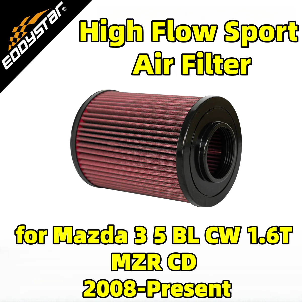 

Спортивный воздушный фильтр с высоким расходом для Mazda 3 5 BL CW 1.6T MZR CD, моющиеся гоночные впускные фильтры на 2008 год