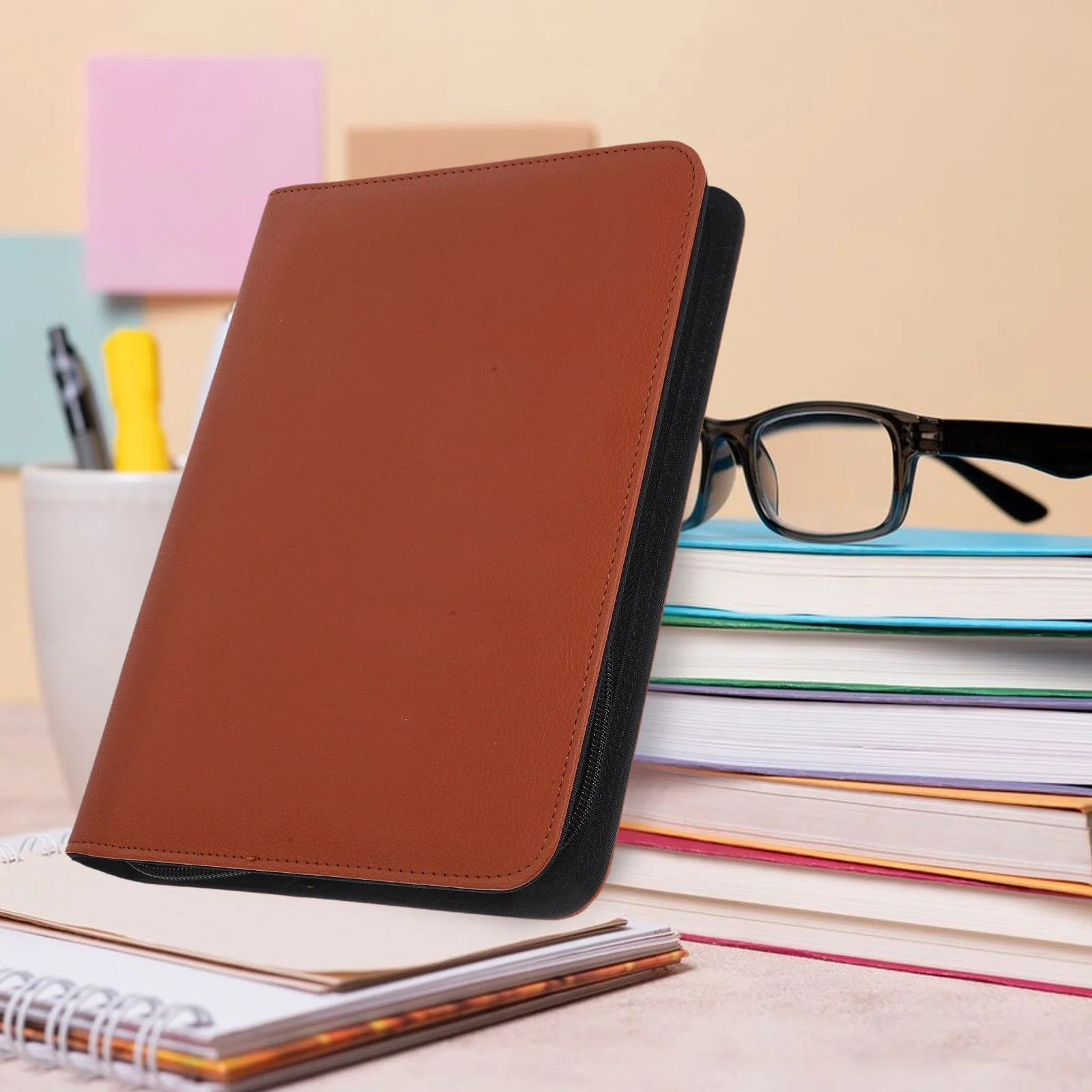 

Портфолио из искусственной кожи на молнии Padfolio Органайзер для деловых документов Легальная папка для перевозки Папка для ноутбука Органайзер для планшетов Деловые принадлежности