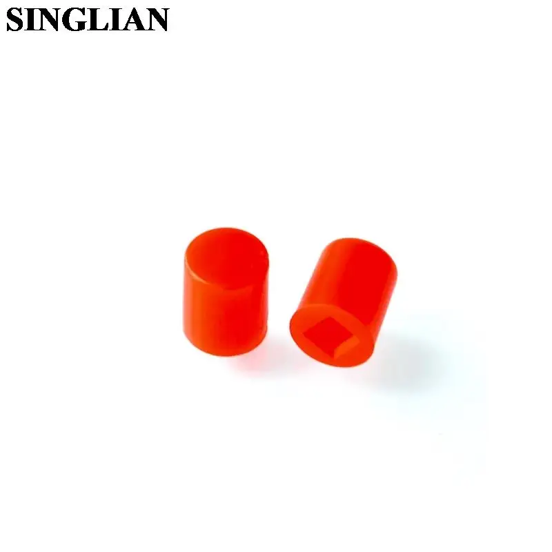 10pcs/Lot 6X7MM Red Round Key Cap Button Cap For 8.5X8.5/8X8 Series Self-locking Switch Cap