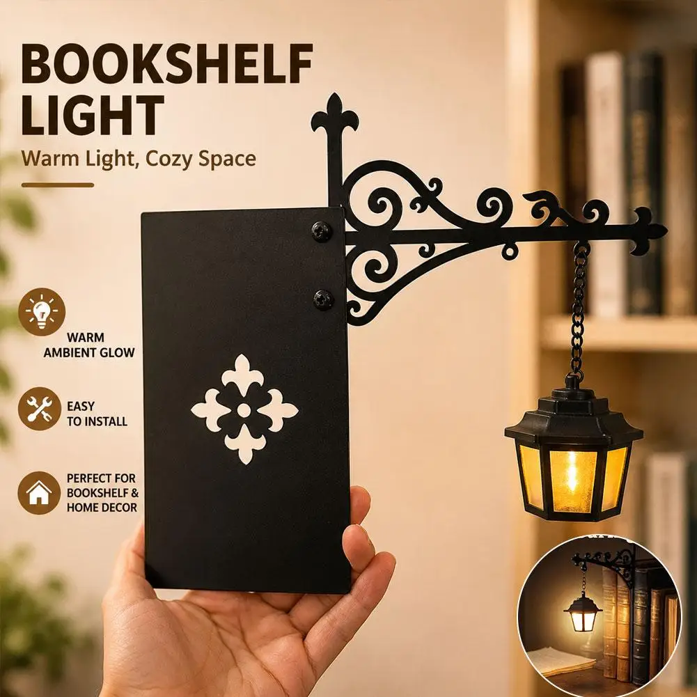 Retro Lantern Decorative Light Library Lantern-Decorative Bookshelf Bookshelf Lamp Library Lantern Light Library Lantern Bookshe