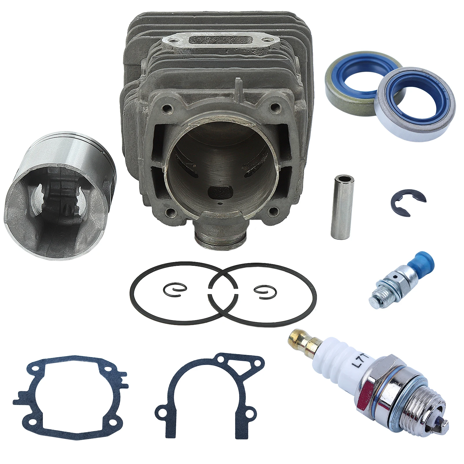 Kit guarnizioni pistone cilindro da 50mm per Stihl TS410 TS420 sega da taglio candela valvola di decompressione paraolio