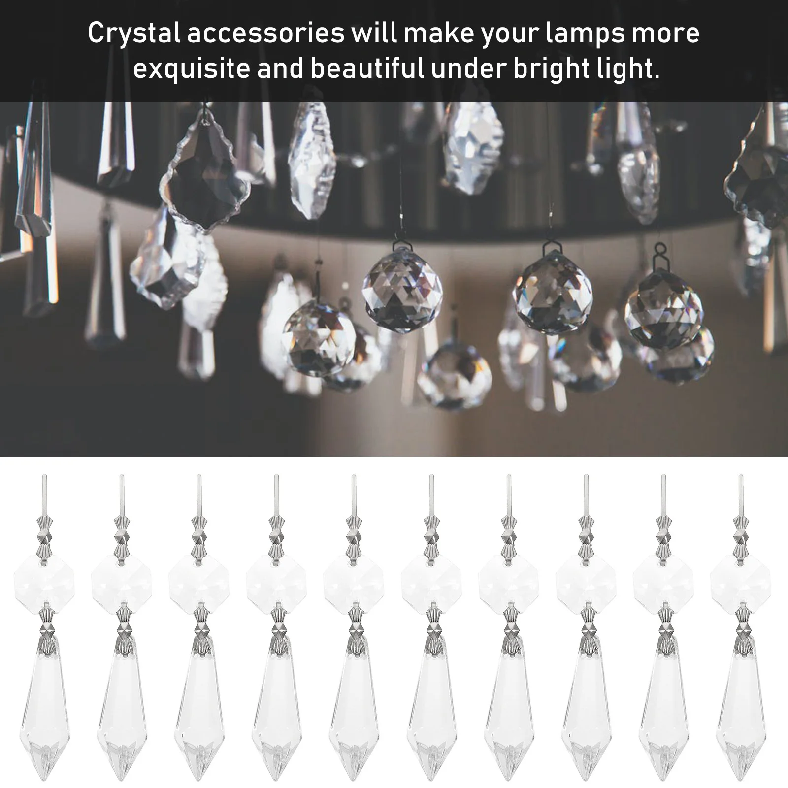 

20Pcs Chandelier Crystals Pendant Replacement Parts for Easy Installation and Removal Chandelier Crystals Lamp Replacement Parts