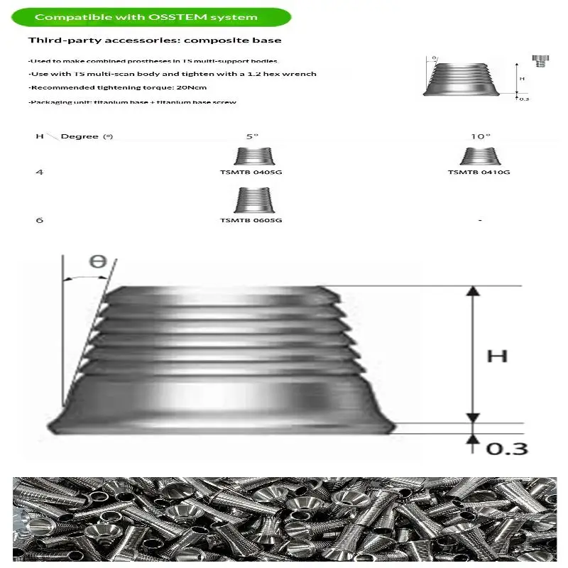 Osstem Multi-Unit Titan-Abutment CAD/CAM Grade 5 Ti-Base Hochpräzise Implantatrestaurierung für Zahnkliniken & Labore – Detail 8