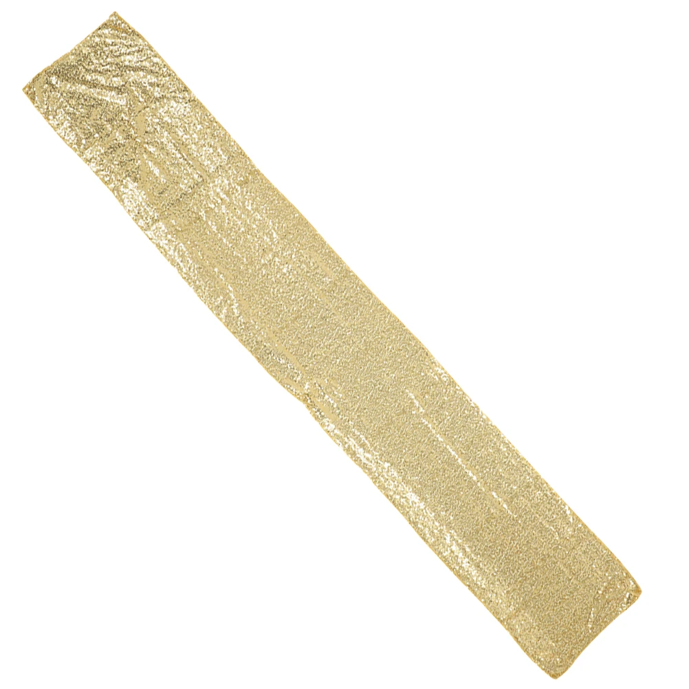 

Golden Tablecloth Party Sequin Runner Home Birthday Coffee Shop Family Wedding Sequin Table Runner Table Decor