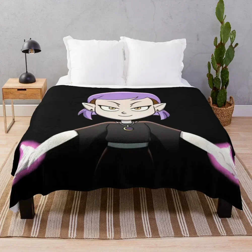 

amity blight updated purple hair intro Throw Blanket Ultra Soft Flannel Fleece Blanket for All Seasons