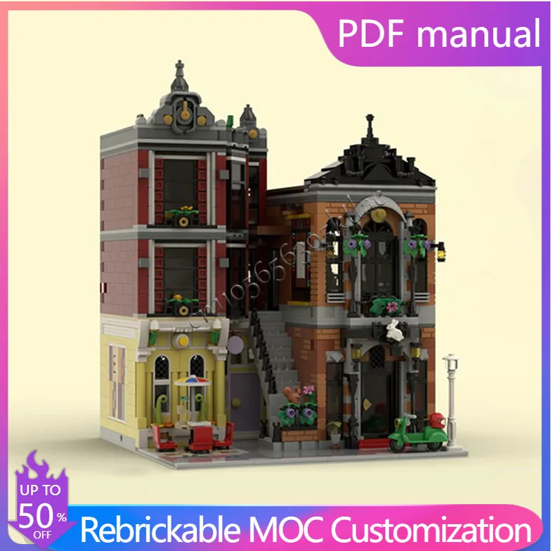 

2810 Parts Modern Magic Shop Downtown Modular Building Blocks Architecture Model Set Display Toys Kids Assembly Birthday Gifts