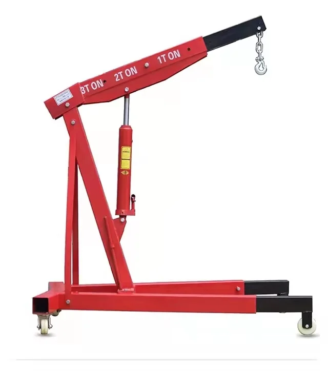 2T Portable Hydraulic Engine Crane, Ideal for Garage and DIY Engine Maintenance