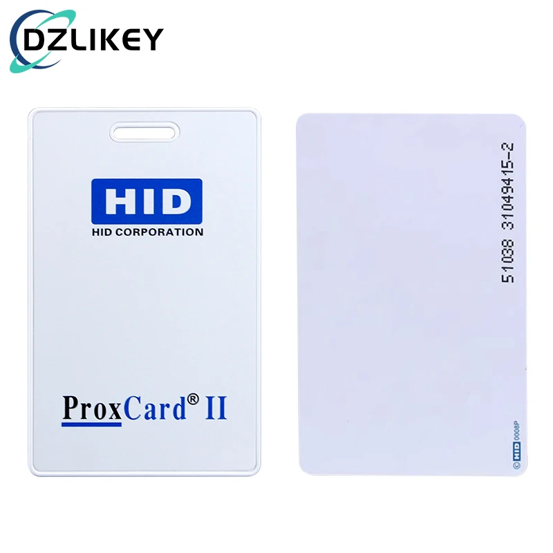 Tarjeta HID de baja frecuencia de 125KHz ProxCard II, tarjeta de Control de acceso 1326, WG26 Bit, detección inteligente, tarjeta delgada 1386