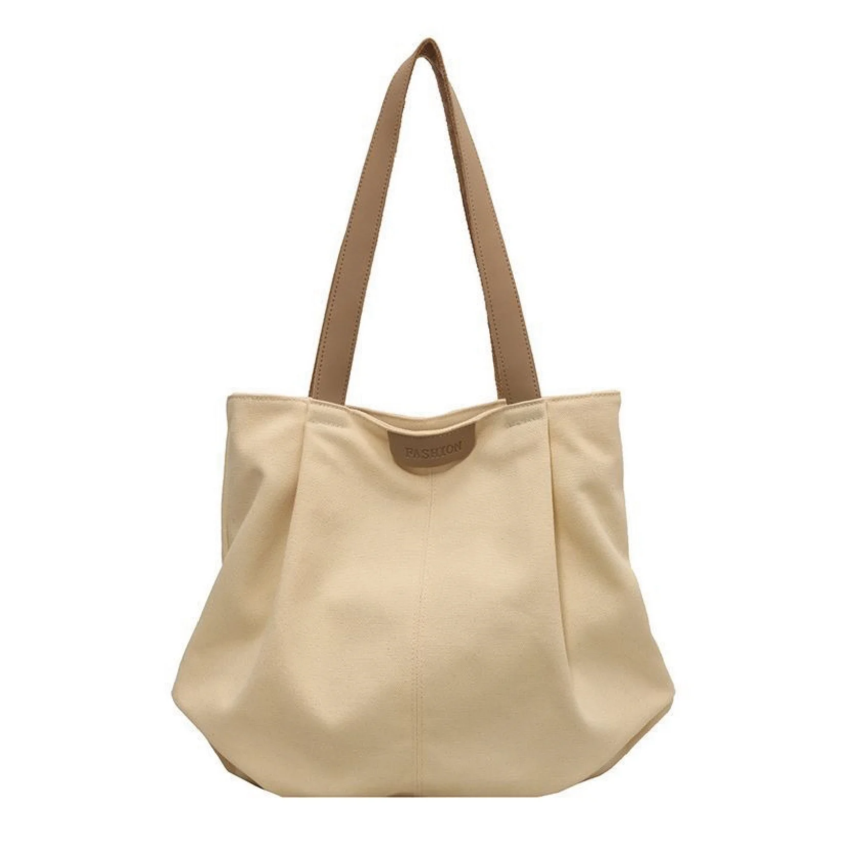 

Women's Canvas Shoulder Bags Classic Solid Color Zipper Books Handbag Tote Bag Casual Simple Bag for Students