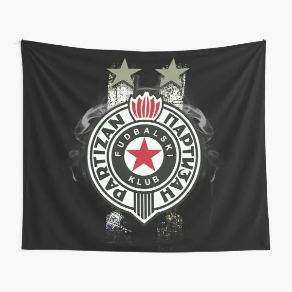 Partizan Beograd  Tapestry Art Room Bedroom Living Yoga Bedspread Colored Printed Decor Beautiful Hanging Mat Blanket Towel Wall