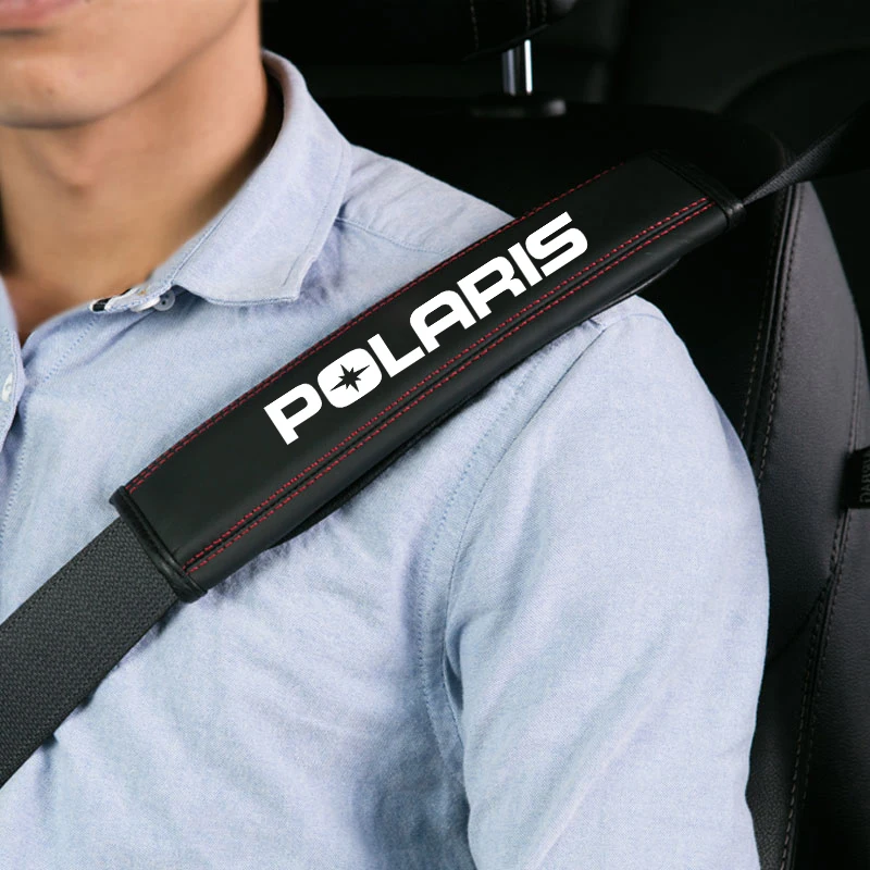 Suitable for POLARIS Works car seat belt protector/car shoulder protector/shoulder anti pinch protector, PU leather material