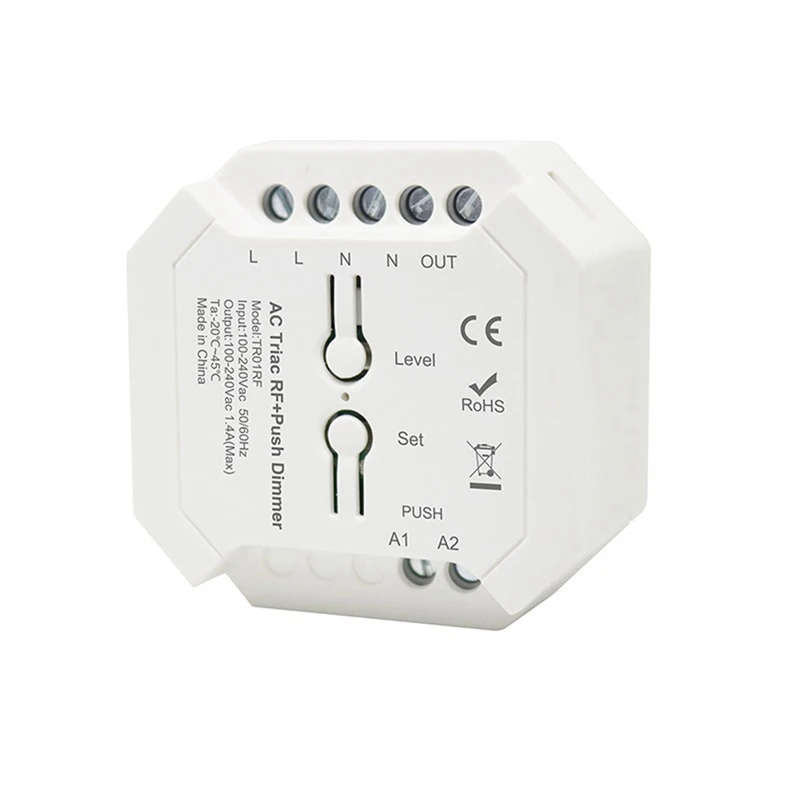 

LUDA 2.4G RF Triac Dimmer LED Controller Smart Dimmer Support Smart APP RF Remote Control AC100V-240V