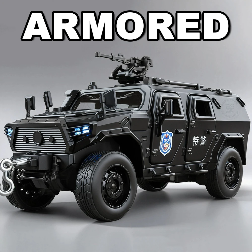 1:32 Dongfeng Mengshi Sabertooth Model Samochodu z Odlewu Stopowego Metalu, Zabawka z Dźwiękiem i Światłem, Napęd Pull-Back, Otwierane Drzwi, Pojazd Opancerzony, Ozdoba dla Dzieci