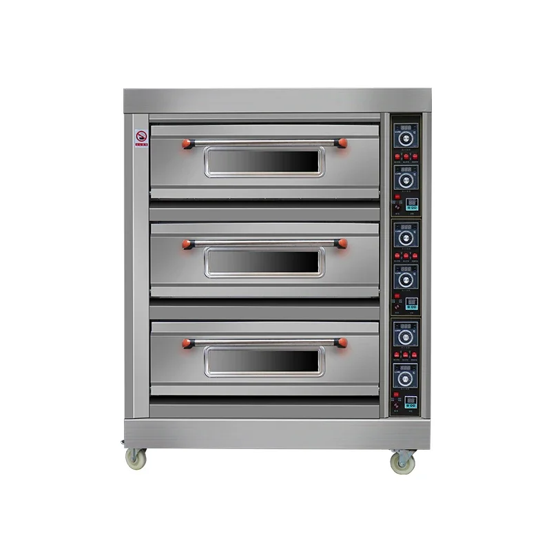 Electric Oven Commercial Three Layer Six Tray Bread Baking Large Capacity