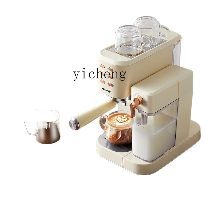 Tqh Full & Semi Automatic Coffee Machine Household Small Milk Coffee Machine Integrated Concentrated Cappuccino Milk Frother