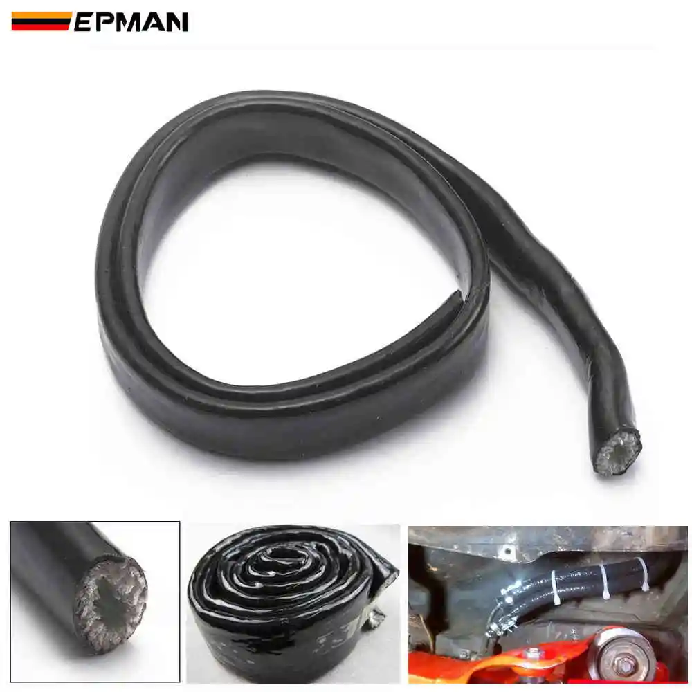 AN8 Vulcan Fire Sleeve Fire Braid Flame Shield Black 1/2X1M ID:13MM For BMW E39 5 series Facelift 2000-2003 EP-FHGAN8