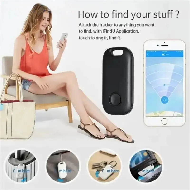 Xiaomi Wireless Mini Anti-Lost Smart Finder Locator Purse Wallet Keychain Tracker With One Touch Find For Kids Finder Alarm Tag