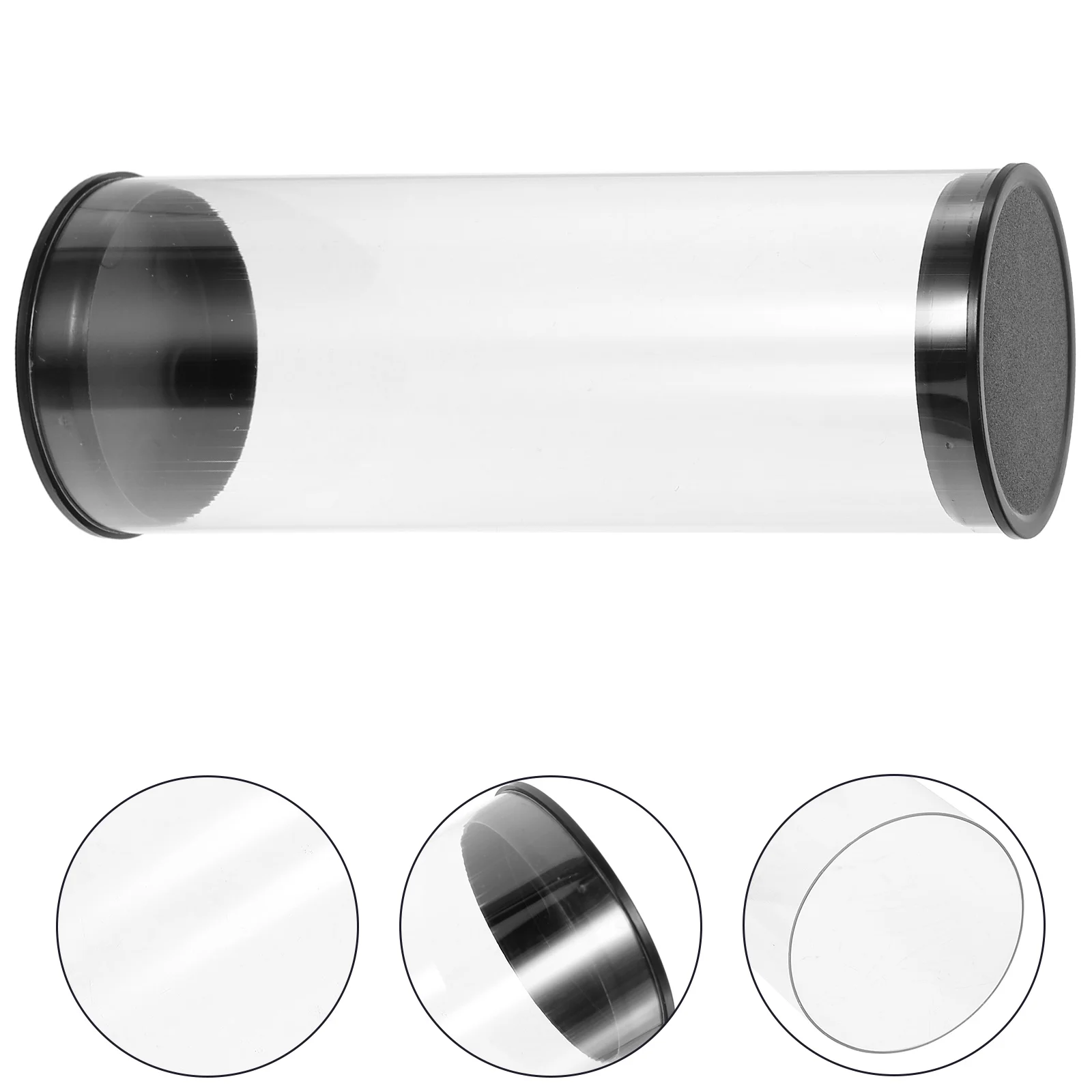 Golf Ball Tube Barrel PC Transparent Round Plastic Packaging Box 45mm Diameter Clear Tubes with Caps Golfs Case Pvc