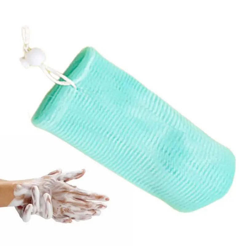 Foaming Mesh Bag Cleanser Soap Mesh Bags Bubble Helper Wash Face Foam Net Bath Body Washing Cleaning Soap Foamer Shower Supplies