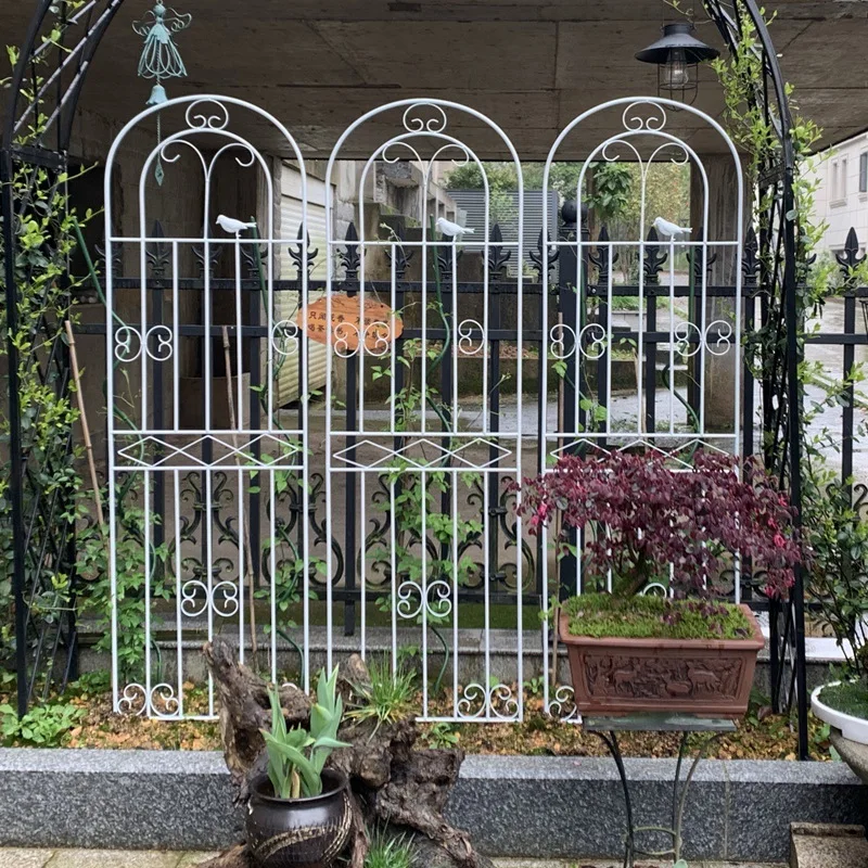 Cercas de jardín para plantas trepadoras y pérgola de flores, enrejado de plantas de Metal, muebles de jardín, valla exterior de hierro de alta calidad