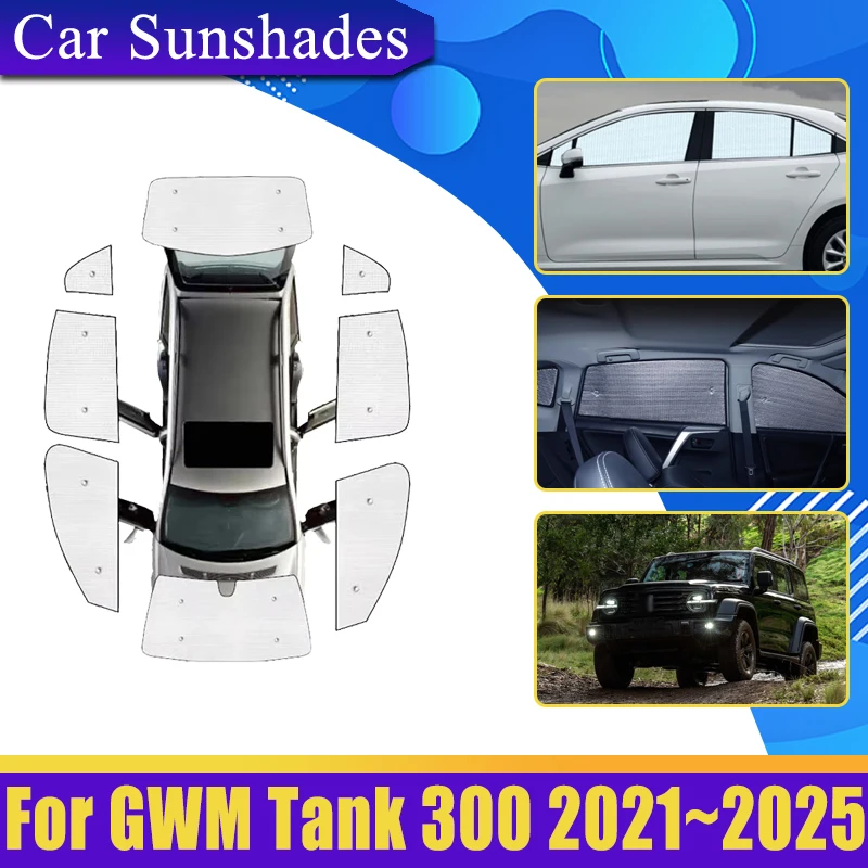 

Car For Wey GWM Tank 300 330 2021 2022 2023 2024 2025 Anti-UV Window Windshield Sunshade Protect Privacy Blocks Auto Accessories