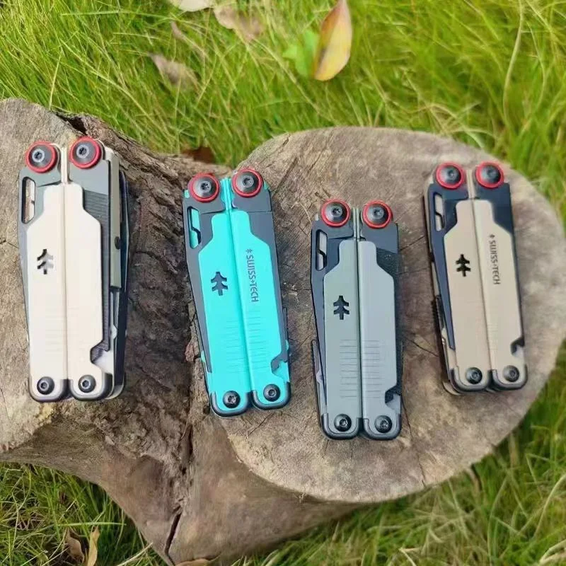 SWISS TECH 16in1 Multitool EDC Camping Equipment Tactical Survival Hunting Outdoor Hiking Pocketknife Folding Pliers