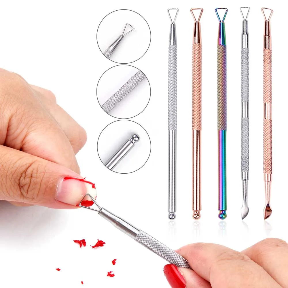 

Nail Remover Gel Polish Remover Culticle Pusher Stainless Steel Stick Rod Cleaner Nail UV Gel Lak Remover Dead Skin Nail Tools