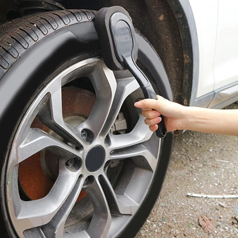 Car Polishing Waxing Sponge Curved Handle Applicator Car Detailing Foam Sponge