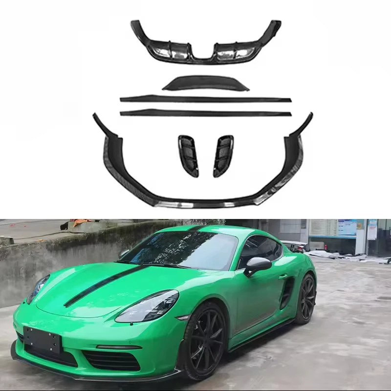 

Front Rear Lip Diffuser Side Skirt Carbon Fiber Fibre Body Kit for Porsche 718 Boxster Bodykit Ture Factory Fitment