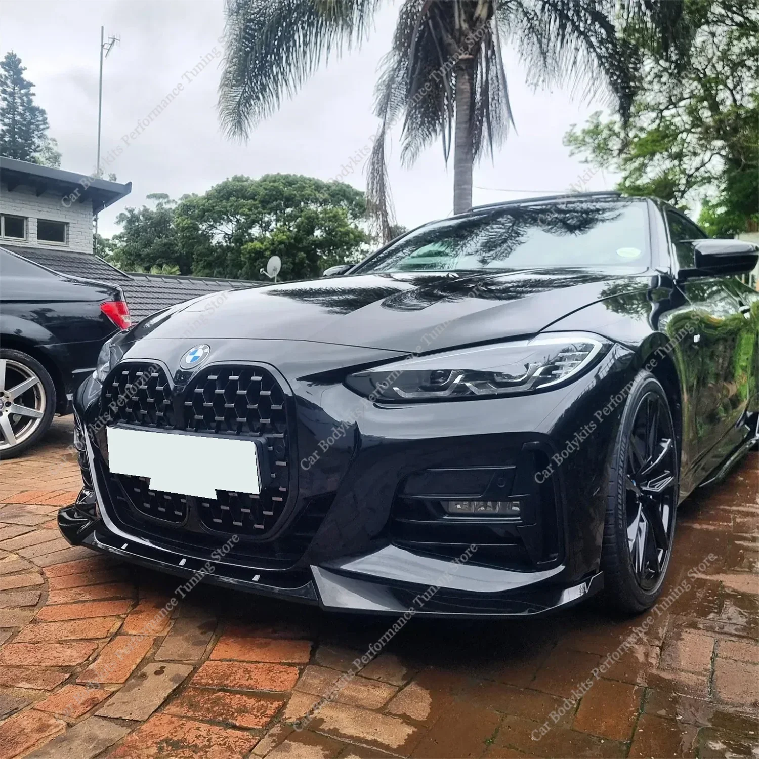 Competition Style Front Bumper Splitter Lip Spoiler Diffuser For BMW G22 G23 420i 430i 430d M440i M Sport 2019-2025 Tuning