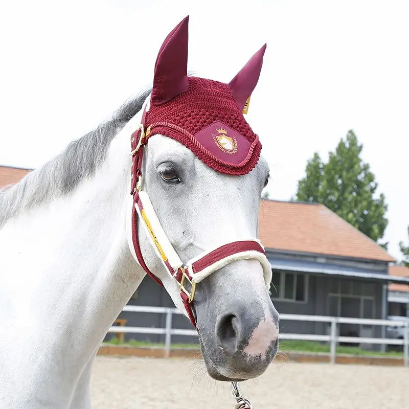 

Embroidered horse earmuffs, horse gear, knight rider riding