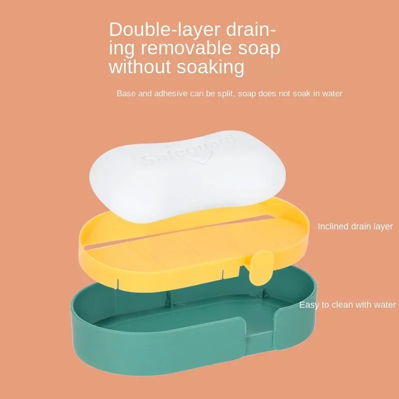 Bathroom Draining Soap Dish Drainage Soap Box Storage Box Kitchen Tub Sponge Storage Cup Rack Soap Holder Draining 1pc